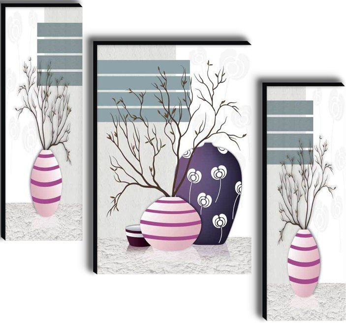 Set Of 3 Digital Wall Painting