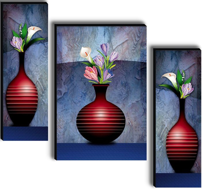 Set Of 3 Digital Wall Painting
