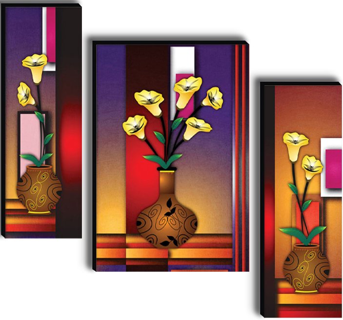 Set Of 3 Digital Wall Painting