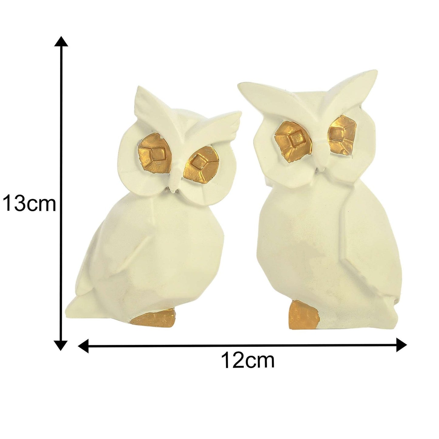 Set of 2 White Owl