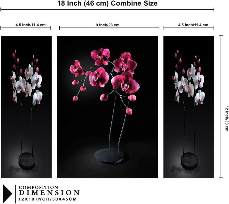 Set Of 3 Digital Wall Painting