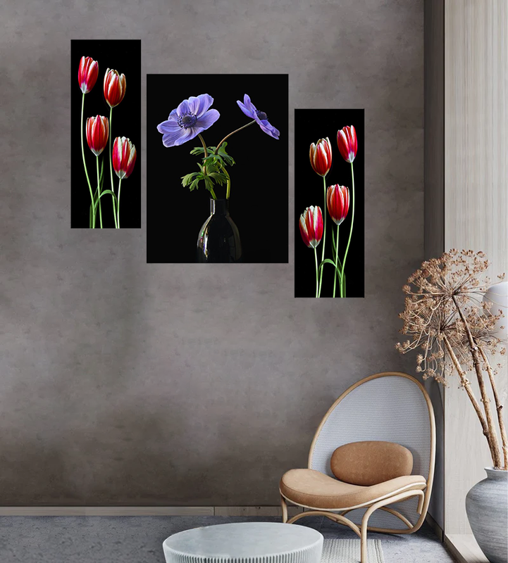 Set Of 3 Digital Wall Painting