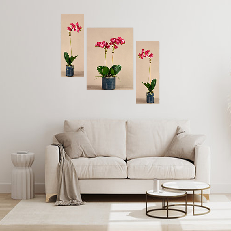 Set Of 3 Digital Wall Painting