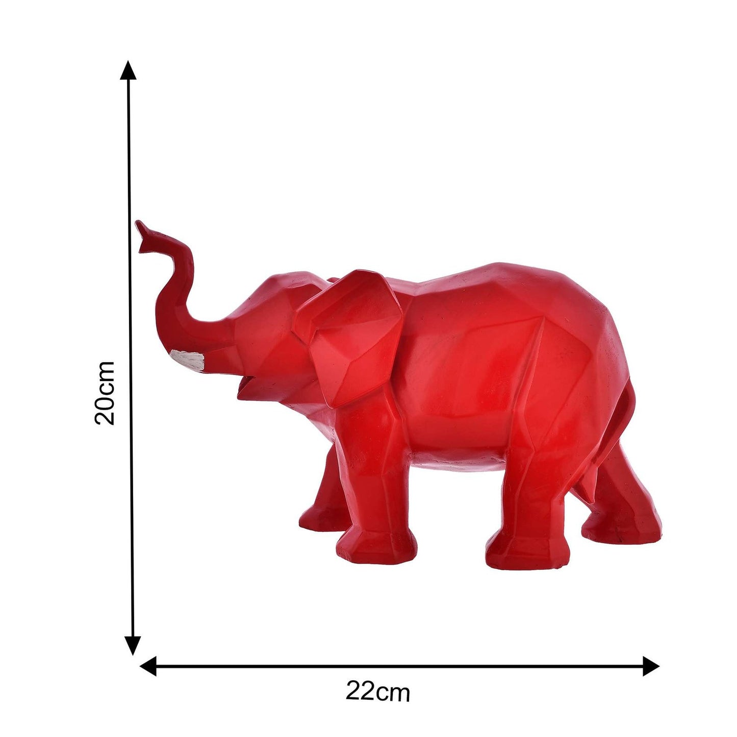 Elephant Showpiece Red