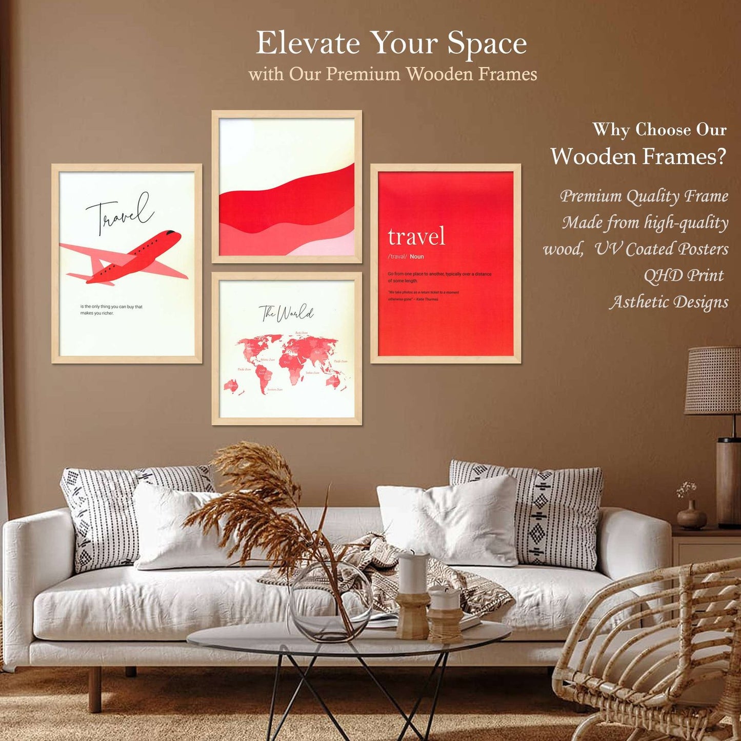 SET OF 4 DIGITAL WALL PAINTING