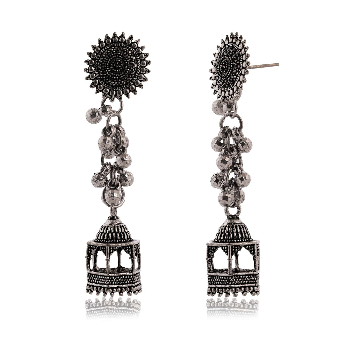 Women’s Indian Bollywood Stylish AZ838-OXidised Drop Dangles Earrings Traditional Ethnic Jhumka/Jhumki Earrings for Women