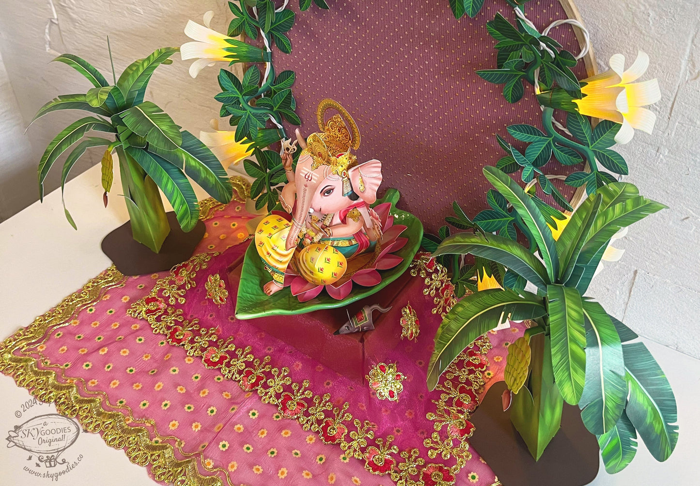 Banana Trees - Set of 2- DIY Paper Craft Kit for Pooja Decor