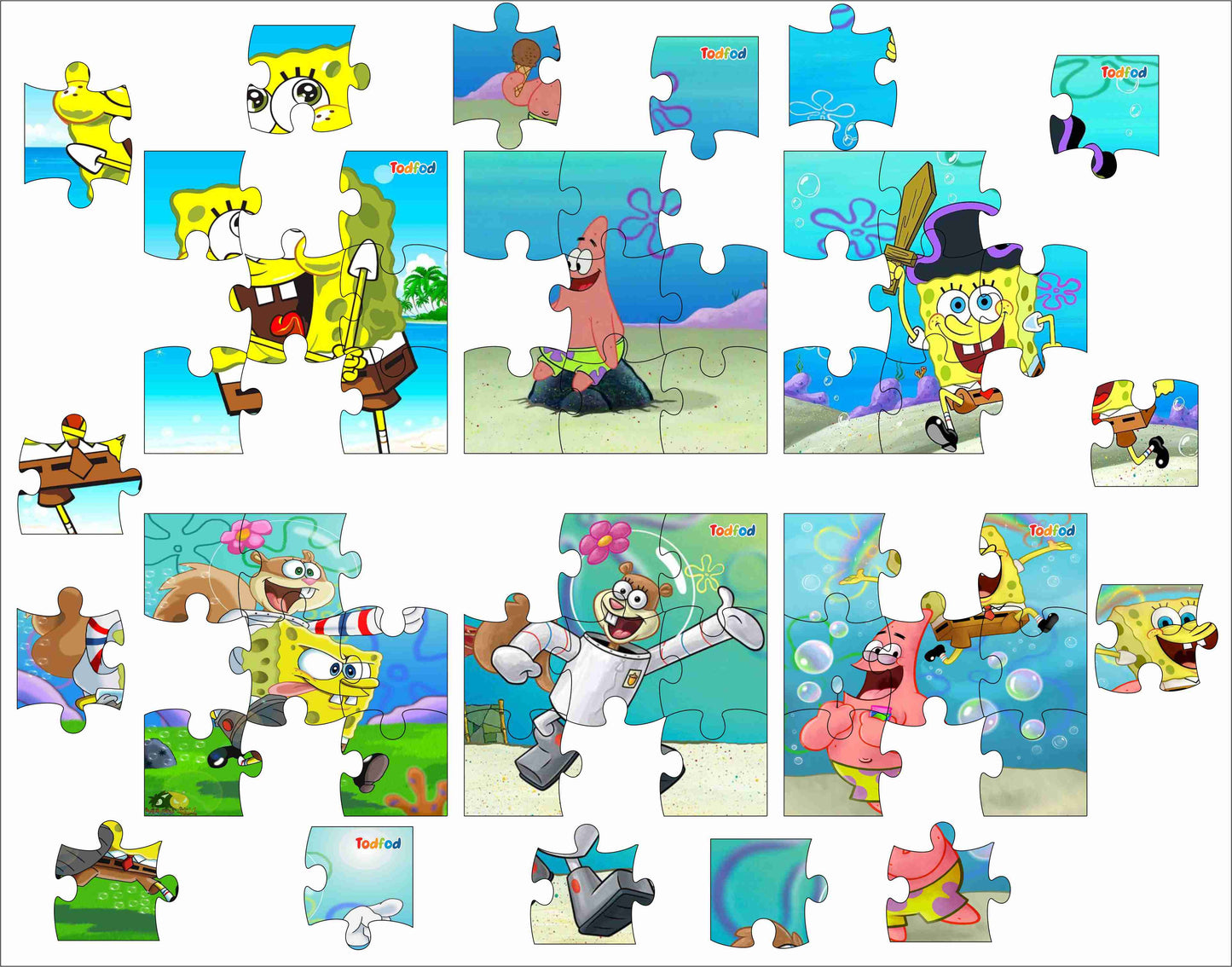 Wooden Jigsaw Puzzle - SpongeBob SquarePants