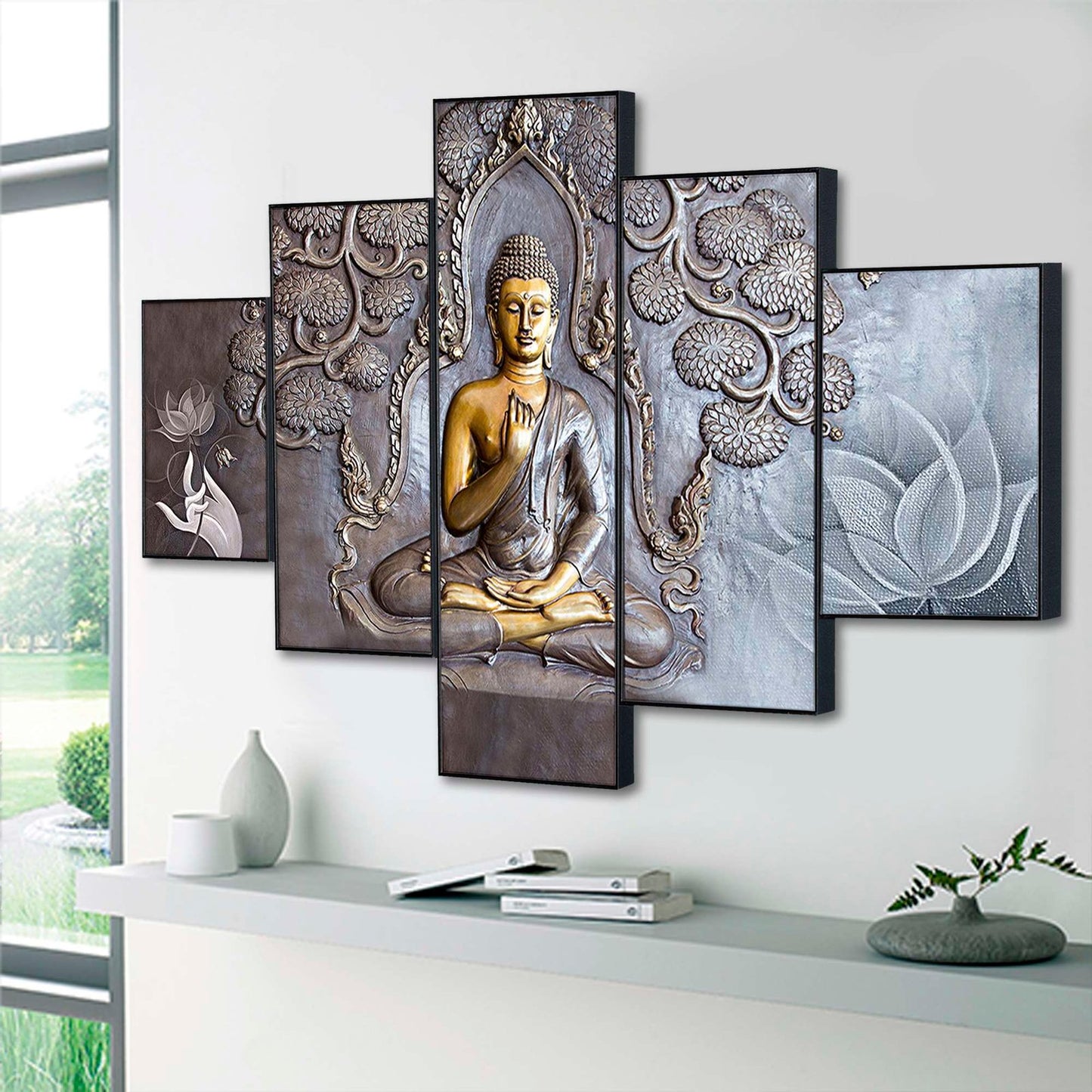 Set Of Five Framed Digital Wall Painting