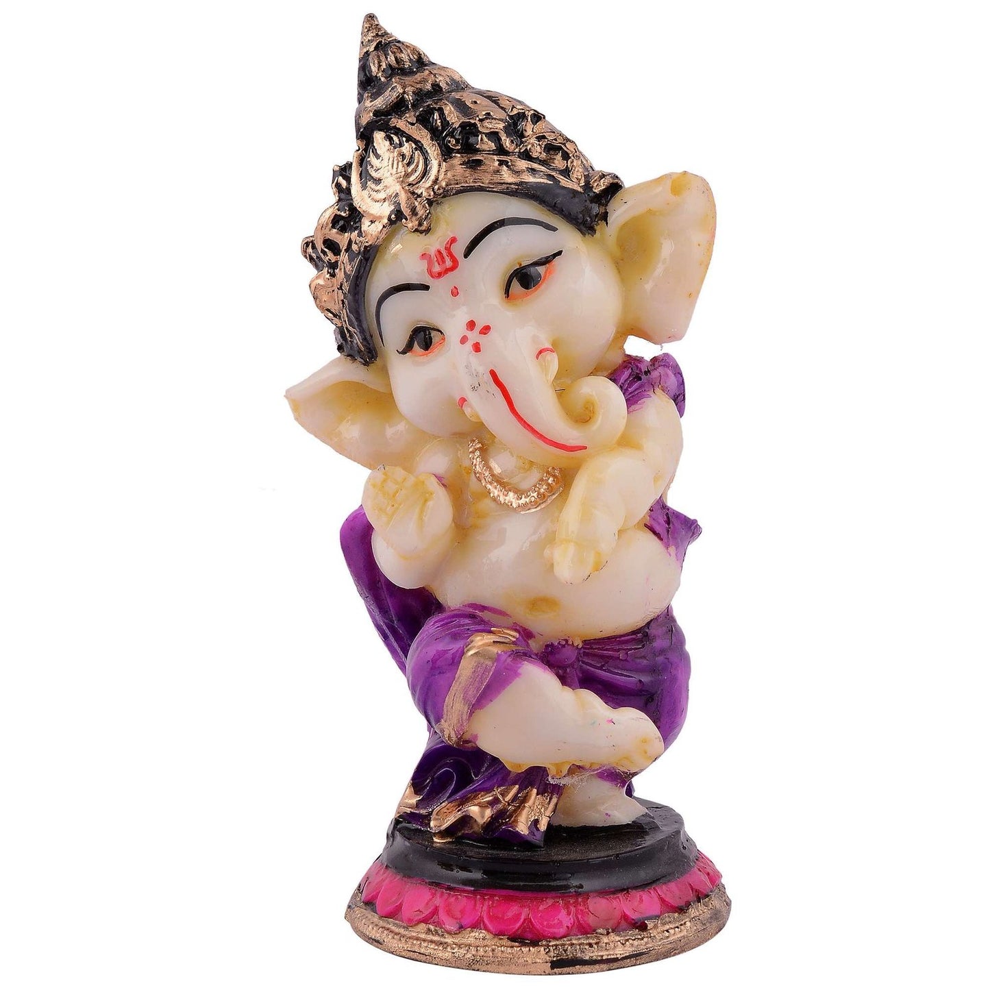 Ganesha Statue Idol Shriganesh Bhagwan Murti / Home, Office Decor / Car Dashboard / Side Table Brass Ganpati / Lord Vinayaka Statue / God of Luck & Success Sculpture / Gift Items