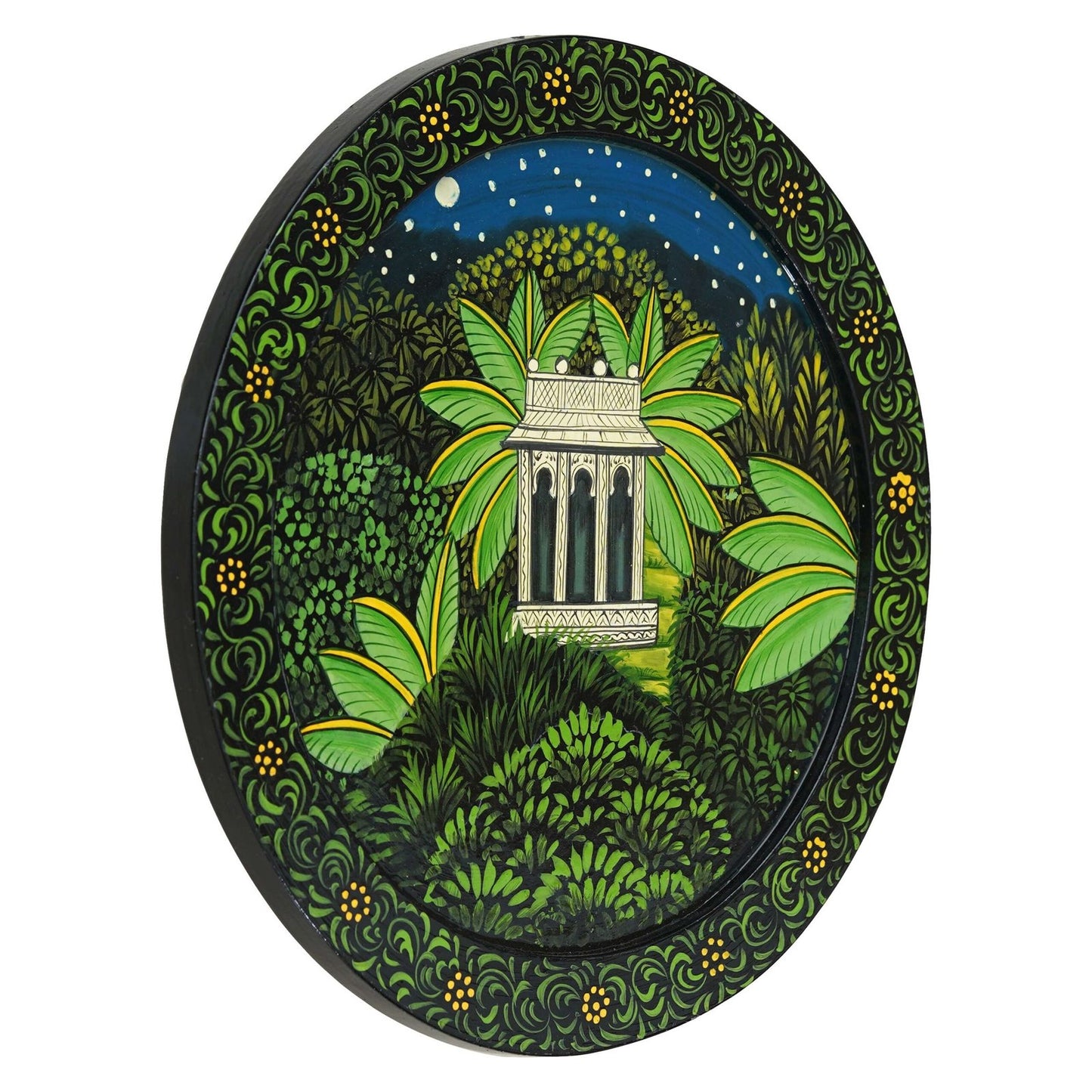 Traditional Pichwai Painting: A House in the Jungle Paradise