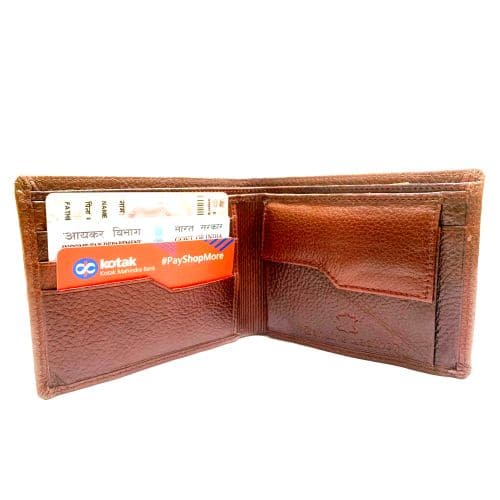 CraftShades RFID Protected Genuine High Quality Leather Wallet for Men (Brown)