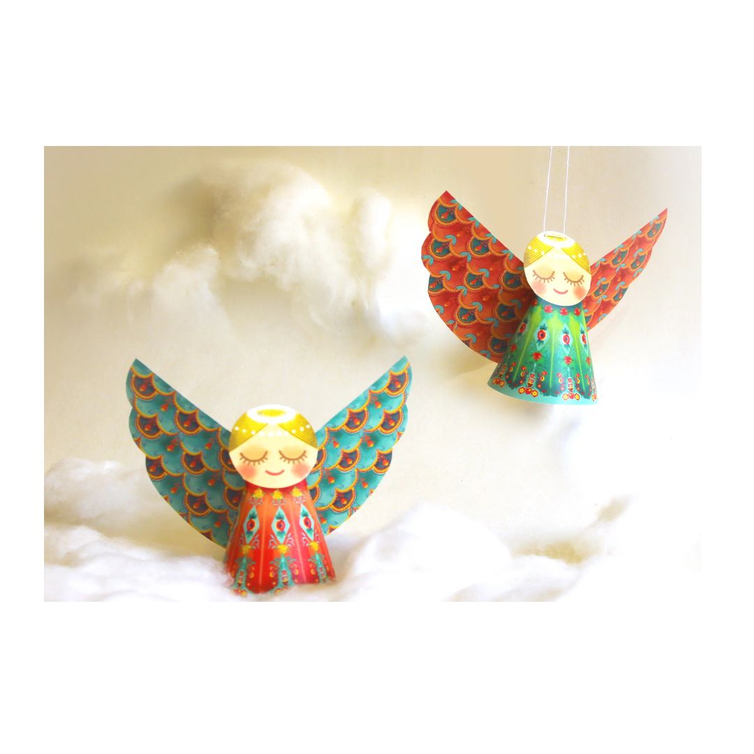 Sky Goodies Set of 6 Paper Angels DIY Paper Craft