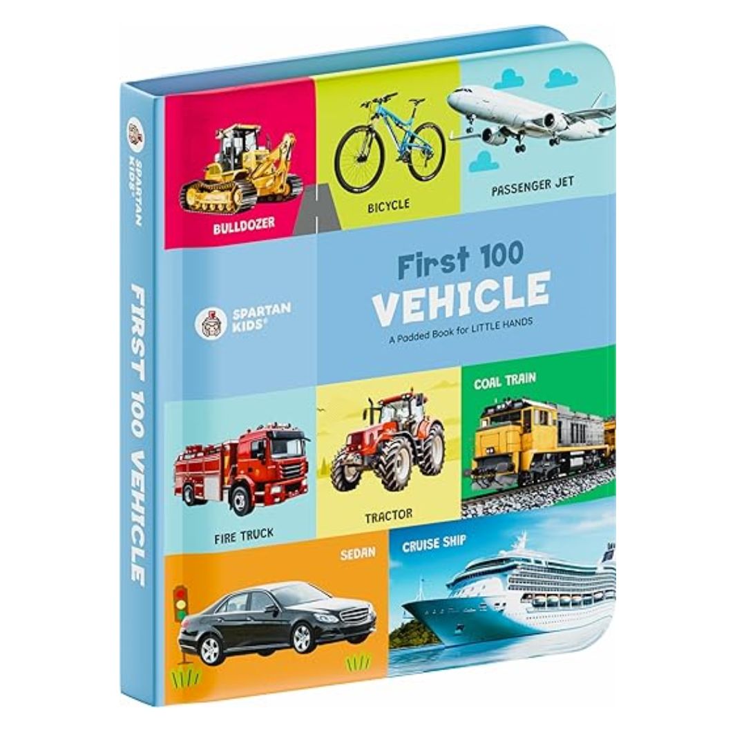 Spartan Kids Early Learning Padded Board Books of Vehicle for Children