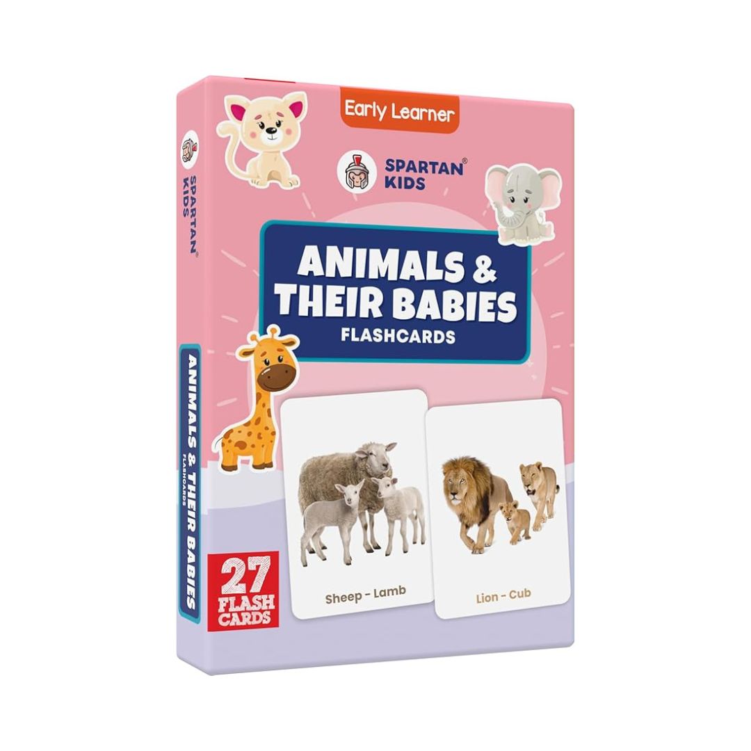 Spartan Kids Animals & Their Babies Flash Cards for Kids