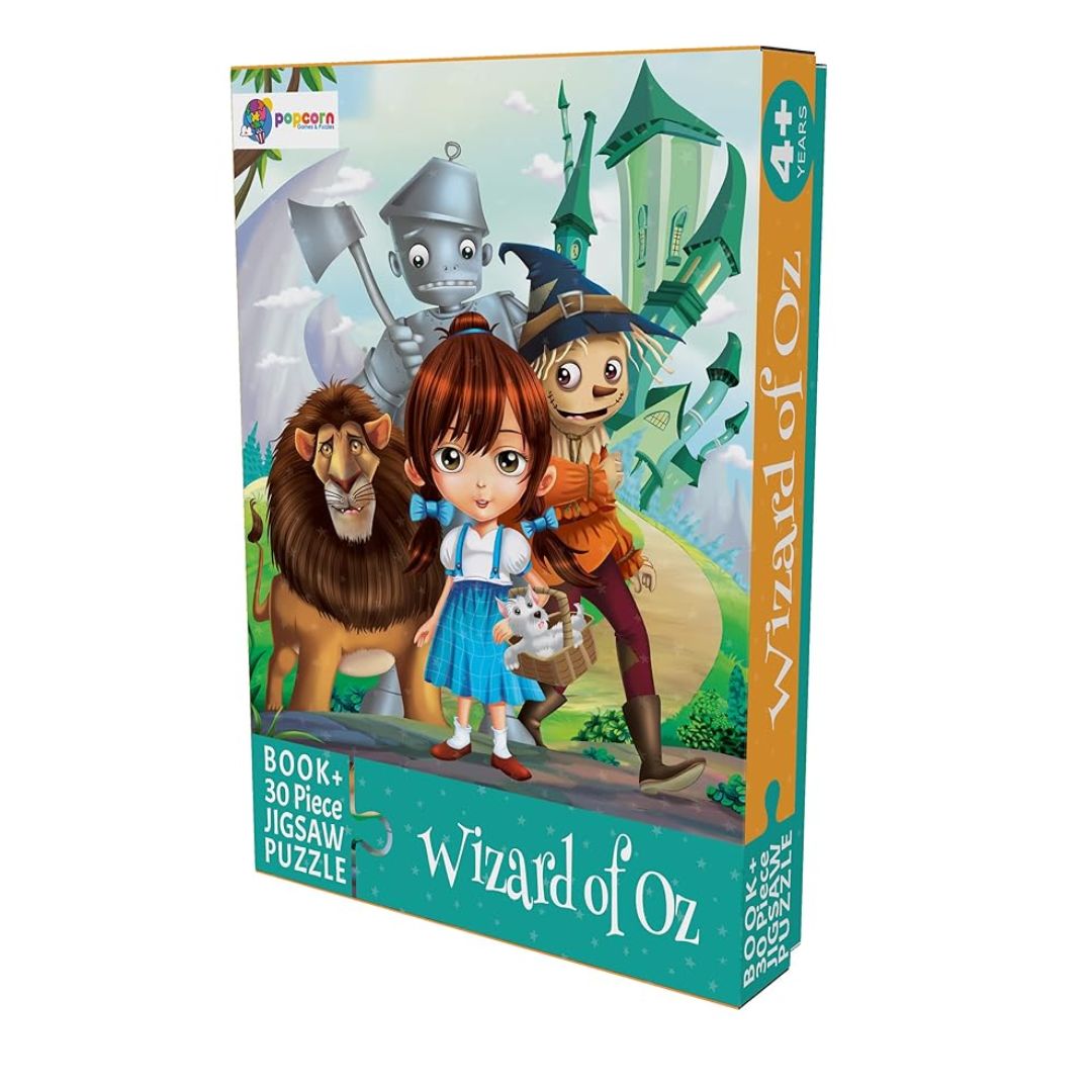 Popcorn Games & Puzzle 30 Piece Jigsaw Puzzle with Free Reading Book