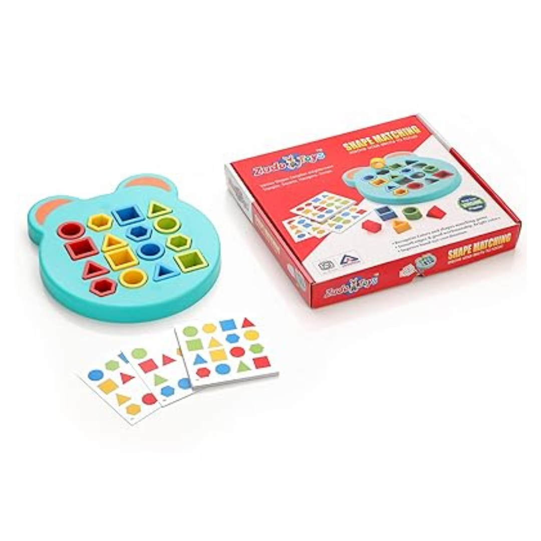 Zudo Shape Matching Game Color Sensory Educational Toy Children Puzzles