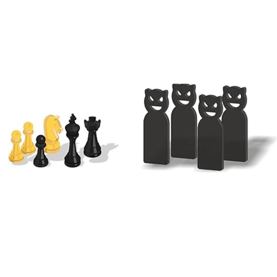 Zudo Toys Strike Master Board Game Chess Nine Men's Morris 3 in 1 Board Game