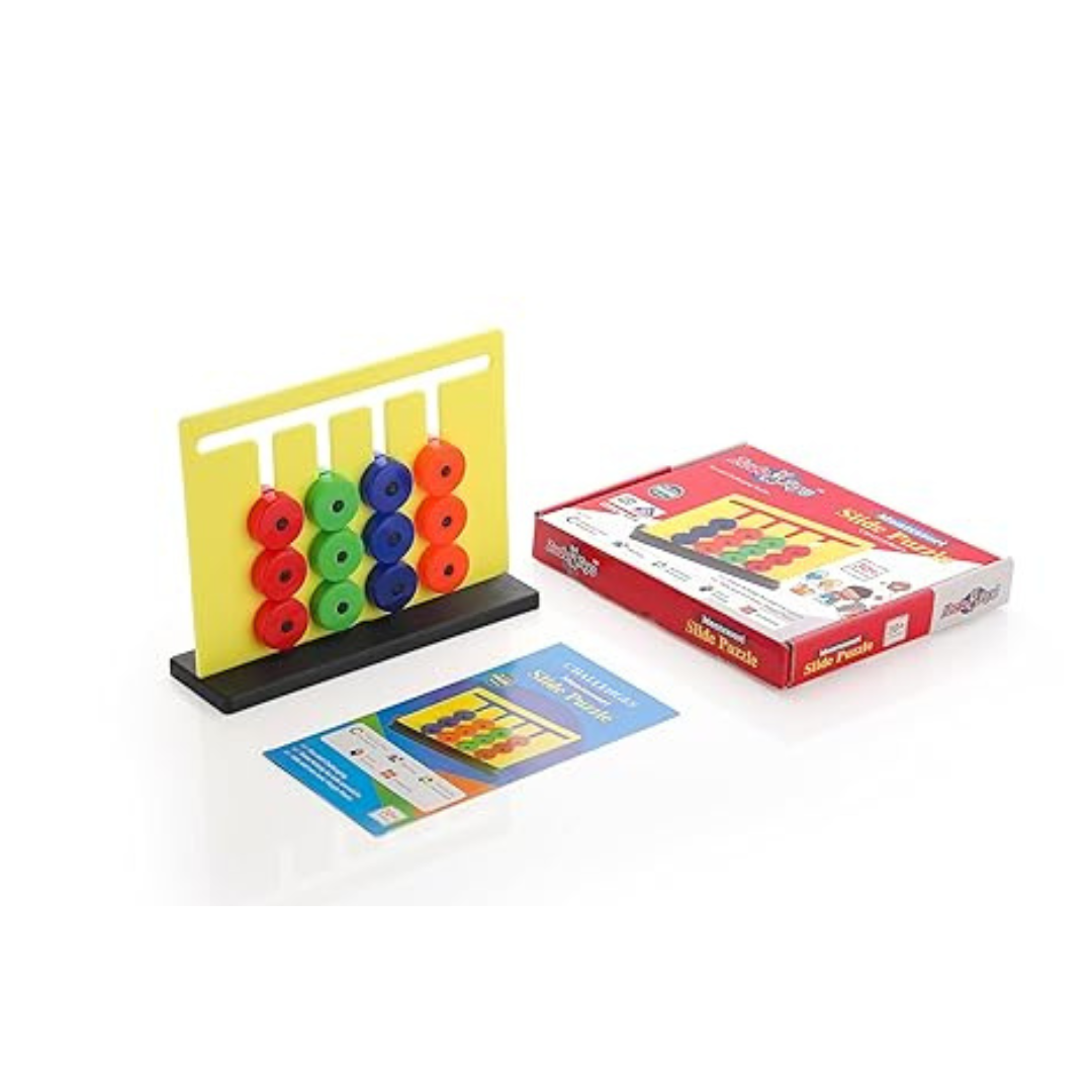 Zudo Toys Learning Colour And Pattern Matching Montessori Slide Puzzle Game For Kids Multicolor