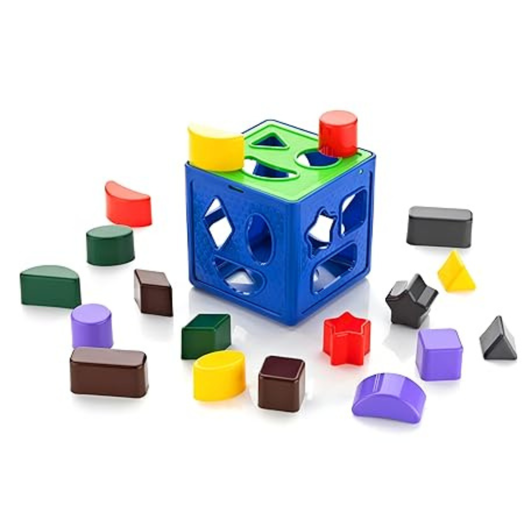 Zudo Toys Shape Sorting Cube With 18 Shape And Different Color Kids Activity Educational Toys