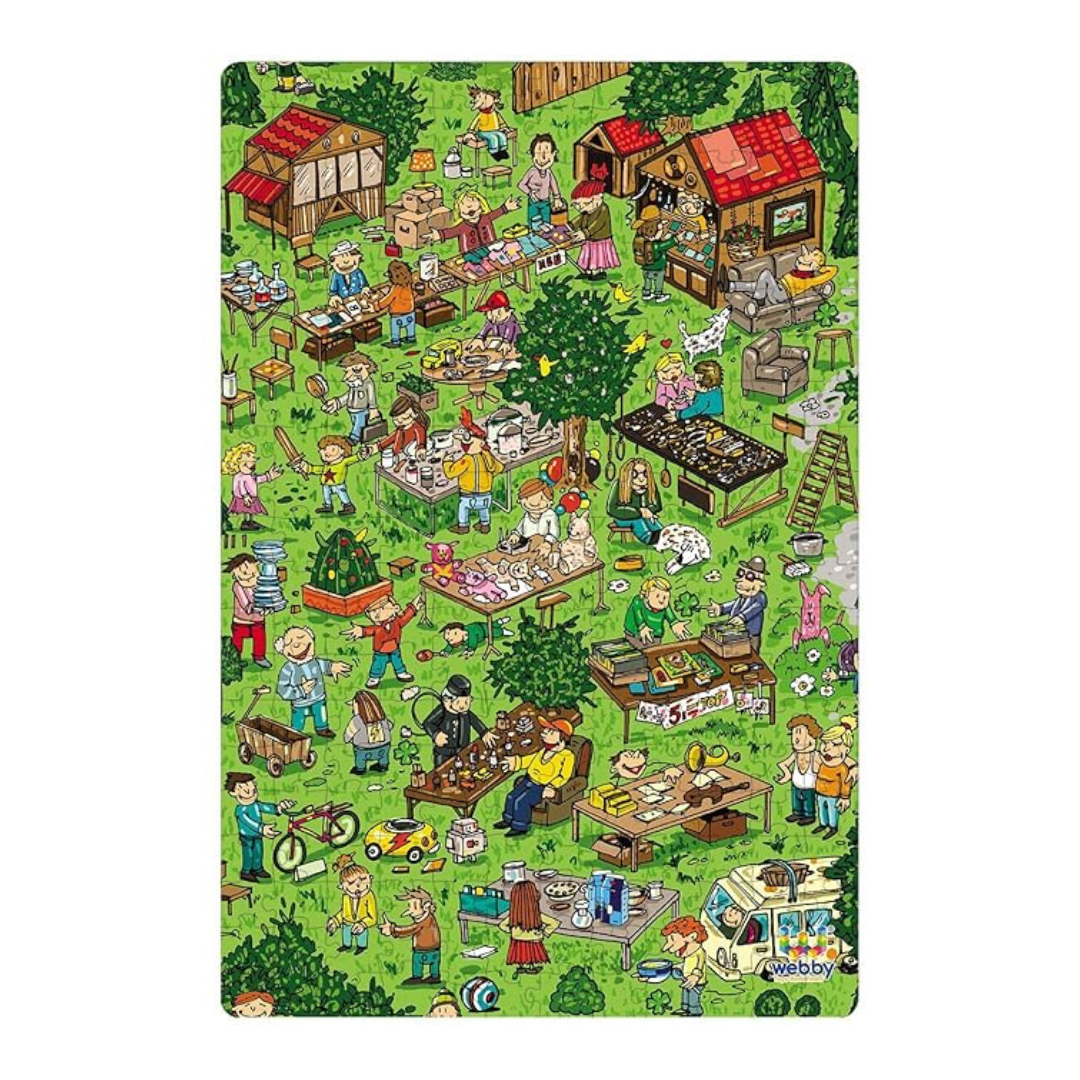 Webby Kids Flea Market Illustration Jigsaw Puzzle for 6 Years and Above 252 Pieces Multicolour