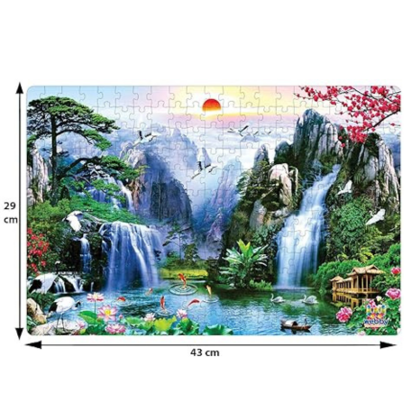 Webby Kids High Mountains with Waterfall Wooden Jigsaw Puzzle 252 Pieces