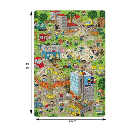 Webby Construction Site Illustration Jigsaw Puzzle 252 Pieces Kid Multicolor