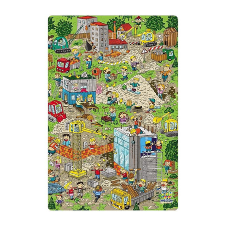 Webby Construction Site Illustration Jigsaw Puzzle 252 Pieces Kid Multicolor