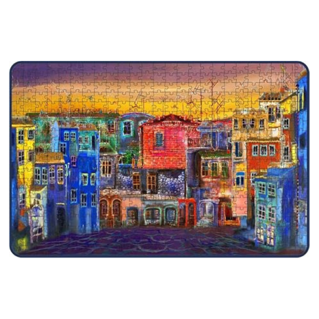 Webby Evening Street Painting Wooden Jigsaw Puzzle 500 Pieces