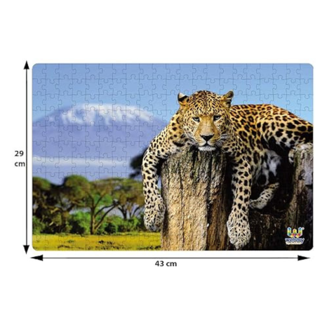 Webby Leopard Sitting On A Tree Jigsaw Puzzle for Kid 252 Pieces