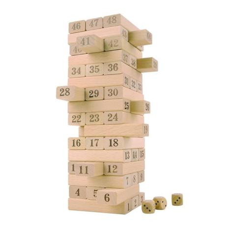 Webby Kid's and for Adult s Wooden Building Blocks Educational Game Toy 48 Pieces