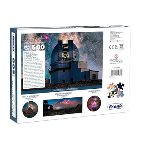 Frank Twilight Telescope 500 Piece Jigsaw Puzzle for Kids 10+ Years and Adults Mental Boost - 33932