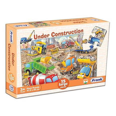 Frank Under Construction Site Floor Puzzle (15 Pieces) Engaging Skills and Imagination - 15209
