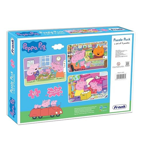 Frank Peppa Pig (60 Pieces) 3 in 1 Jigsaw Puzzle for Kids Above Focus and Memory - 60408