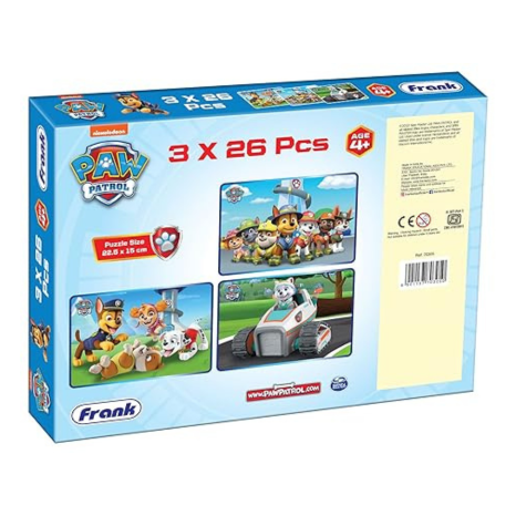 Frank Paw Patrol (26 Pieces) 3 in 1 Jigsaw Puzzle for Kids Focus and Memory for Children - 70305