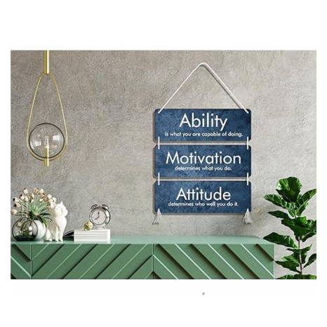 Blue Finch Wall Hanging Inspirational Quotes Home Decor Item for Office Decor and Study Room Decor