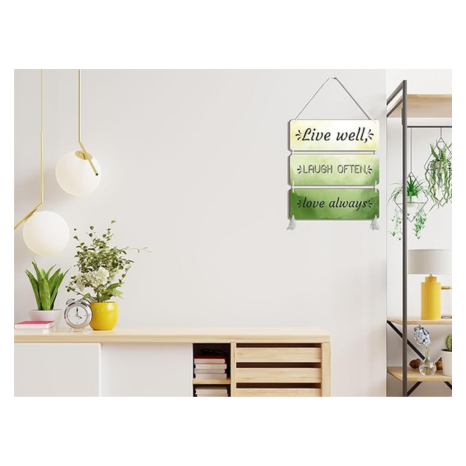 Blue Finch Wall Decor Live Laugh Love Wall Hanging Sign For House Decoration Item and Hall Decor