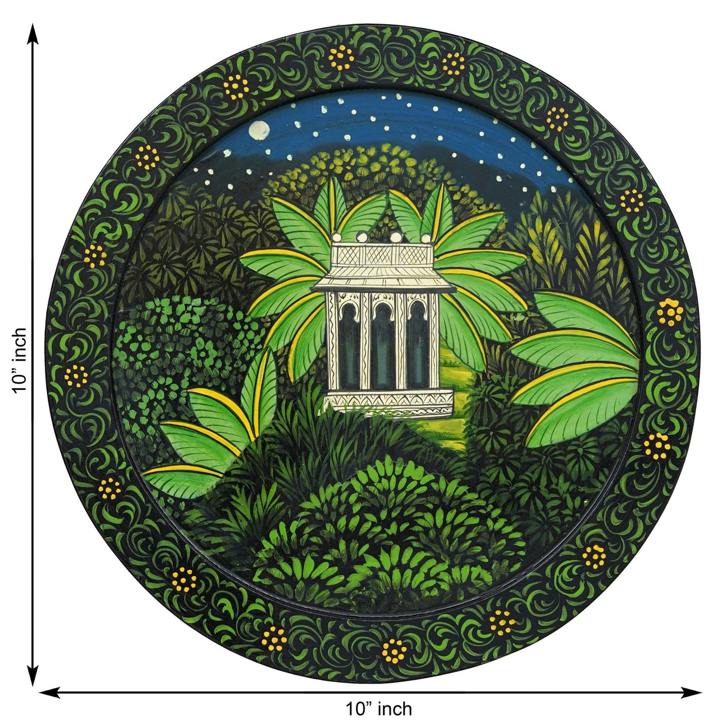 Traditional Pichwai Painting: A House in the Jungle Paradise