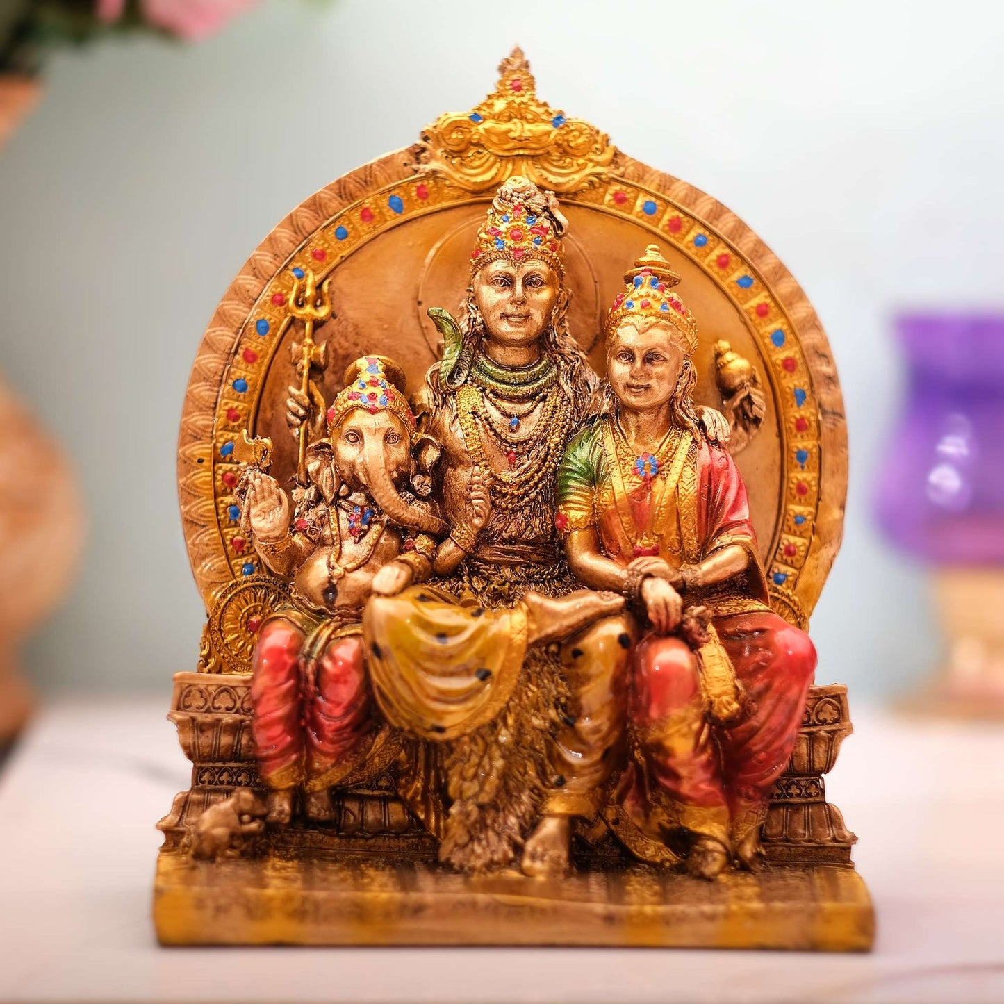 Shiva Family Idol | Shiva Parvati Statue |