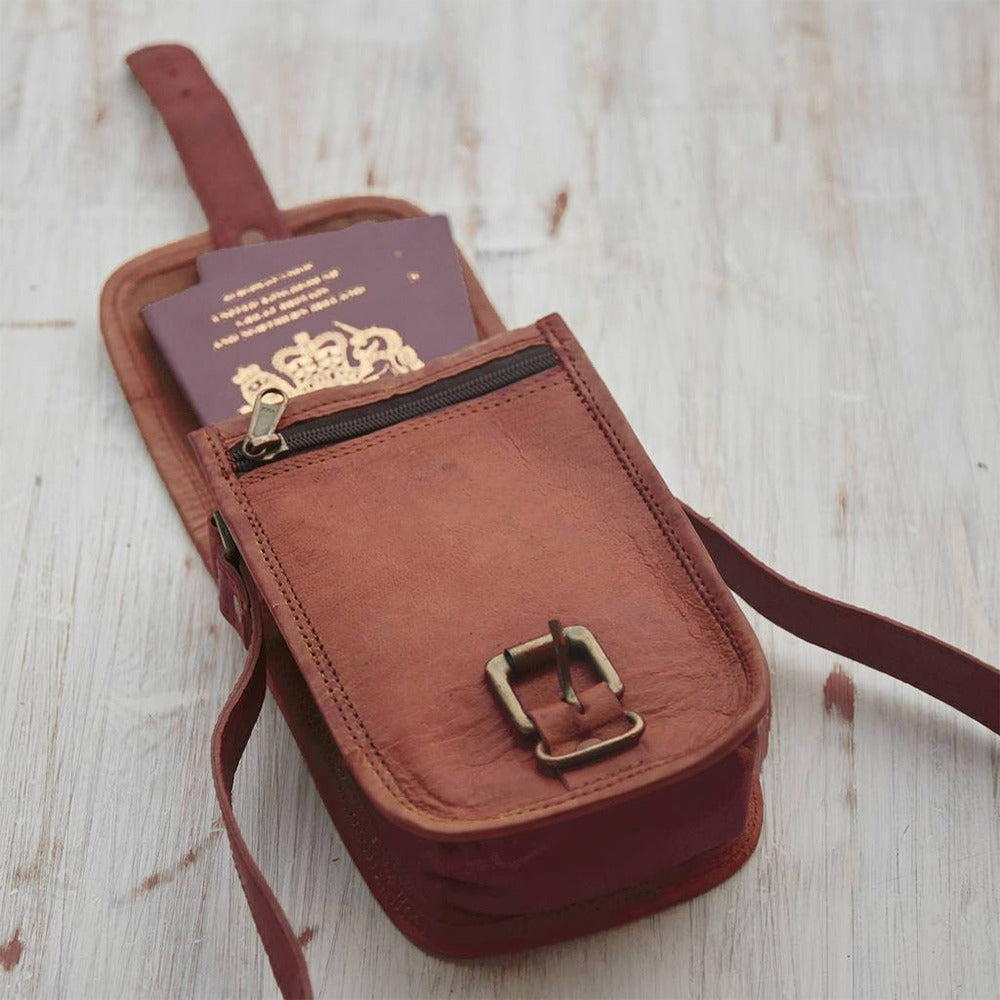 Craftshades – 5*7 Inch Handcrafted Mobile Sling Bag | 100% Genuine Goat Leather