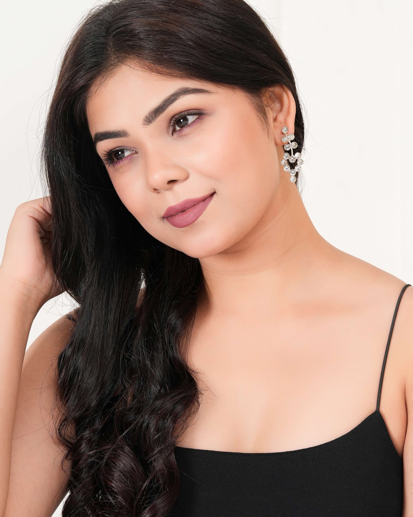 Women’s Indo Western Teardrop Shaped Party Wear Ethnic Stud Earrings for Women -AZ838-OX-ER30