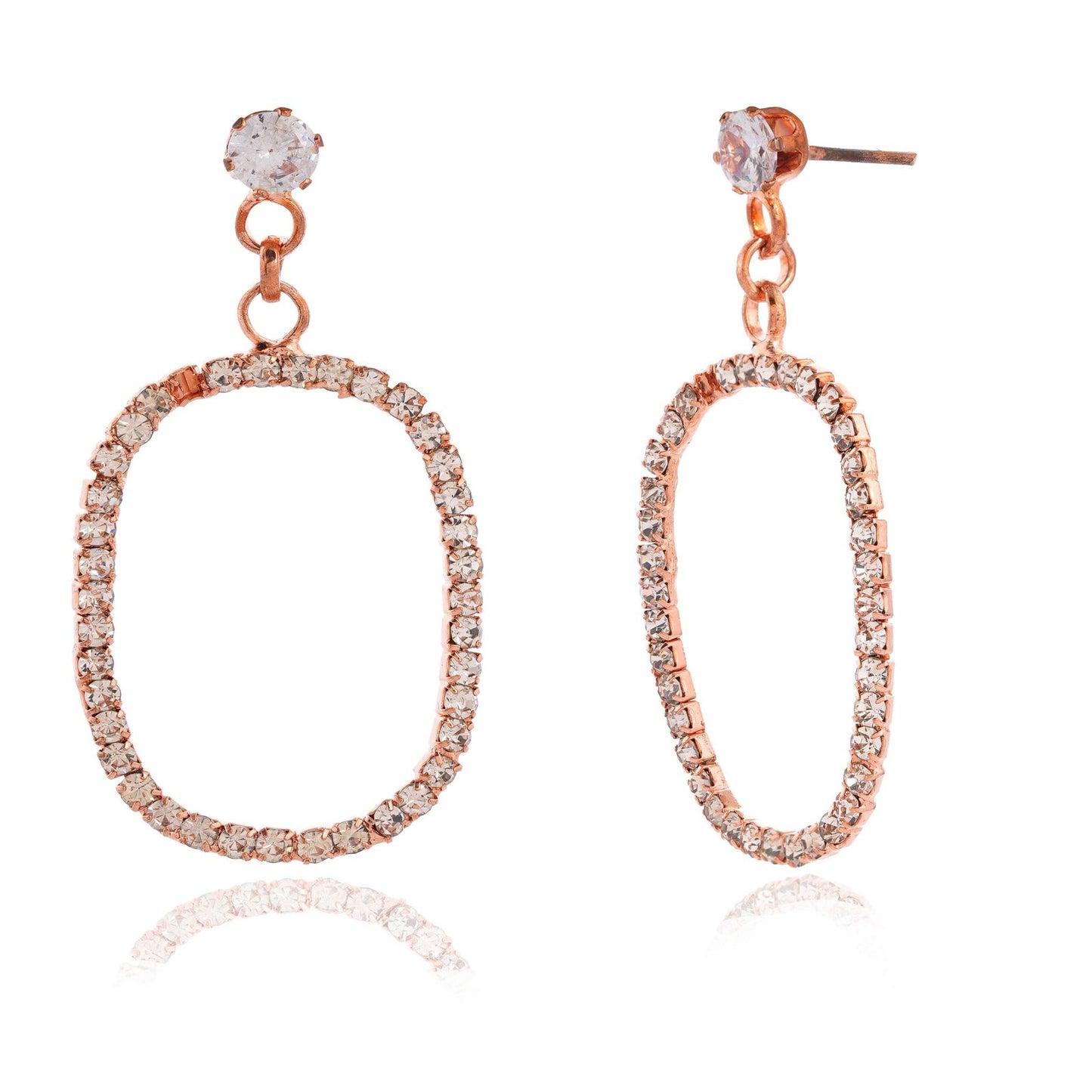 Women’s Rose Gold Color Danglers Earrings for Women Party Wear