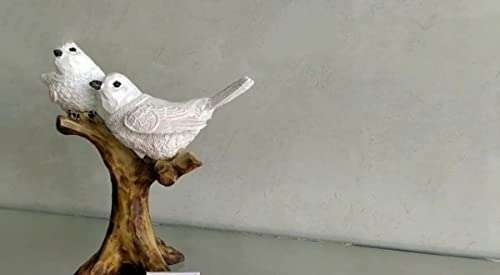 Resin Handcrafted Birds Couple On Tree Showpiece Bird Statue For Home Dcor Living Room Bedroom Table Top Antique Garden Decoration Items