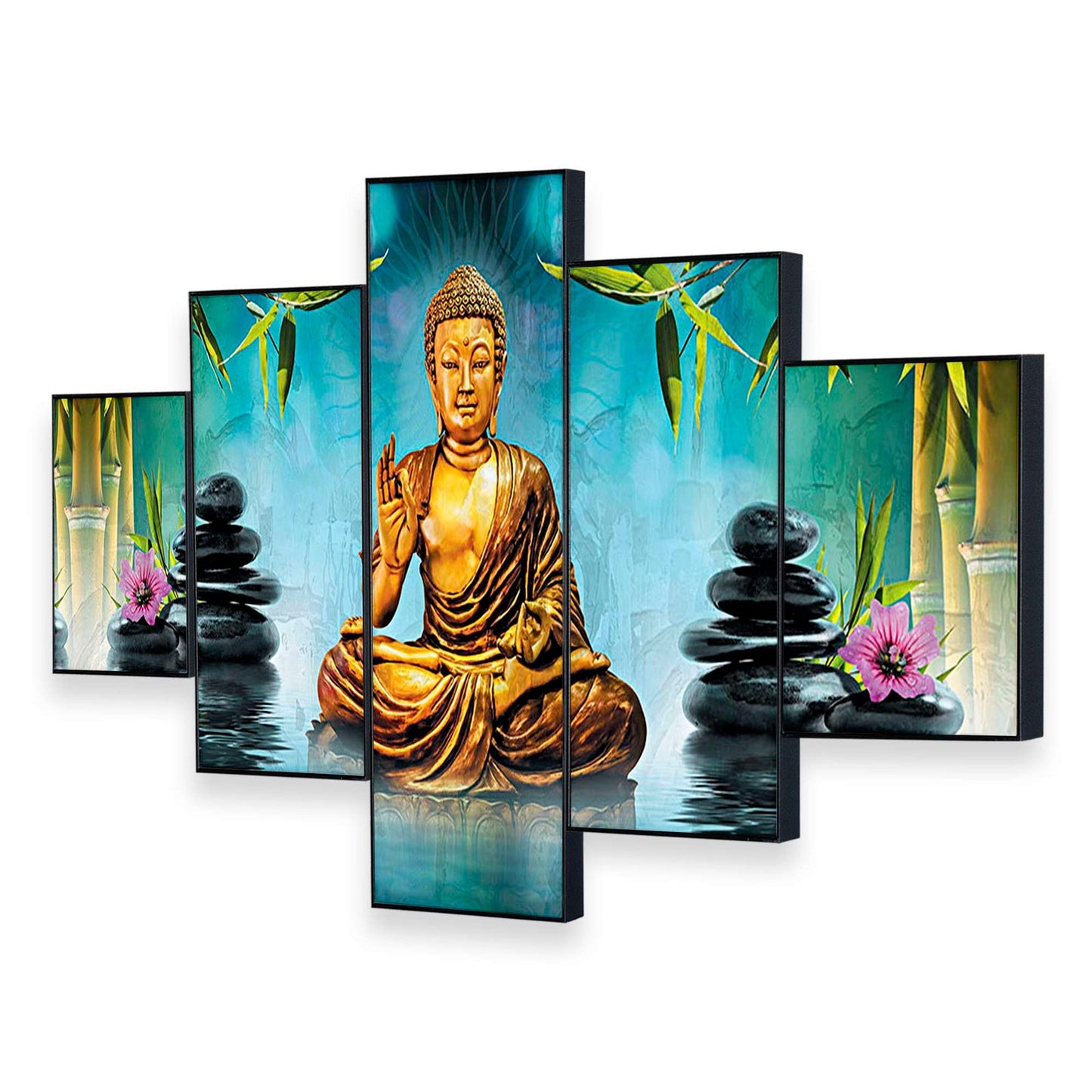 Set Of Five Framed Digital Wall Painting