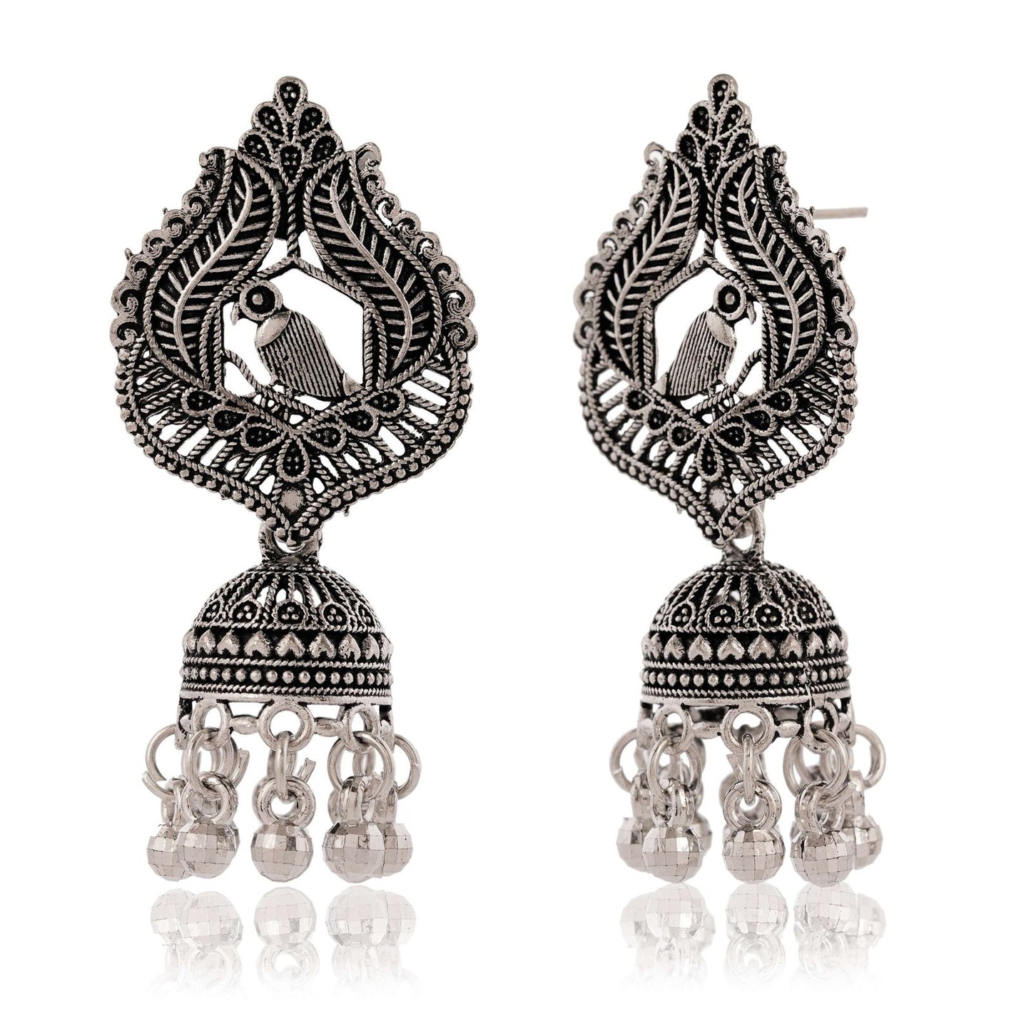Women’s Indian Bollywood Stylish AZ838-OXidised Earrings Traditional Ethnic Jhumka/Jhumki Earrings for Women Unique Design -AZ838-OX-ER5
