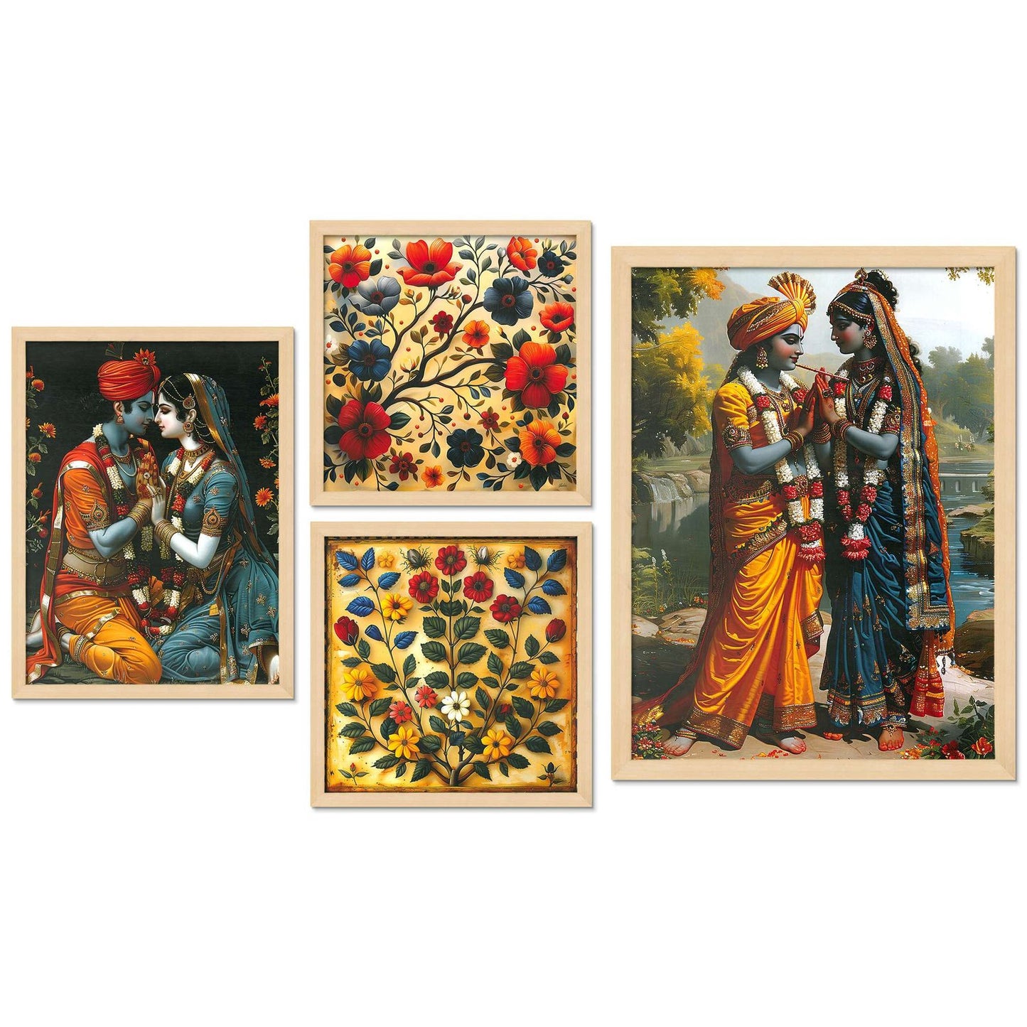SET OF 4 DIGITAL WALL PAINTING