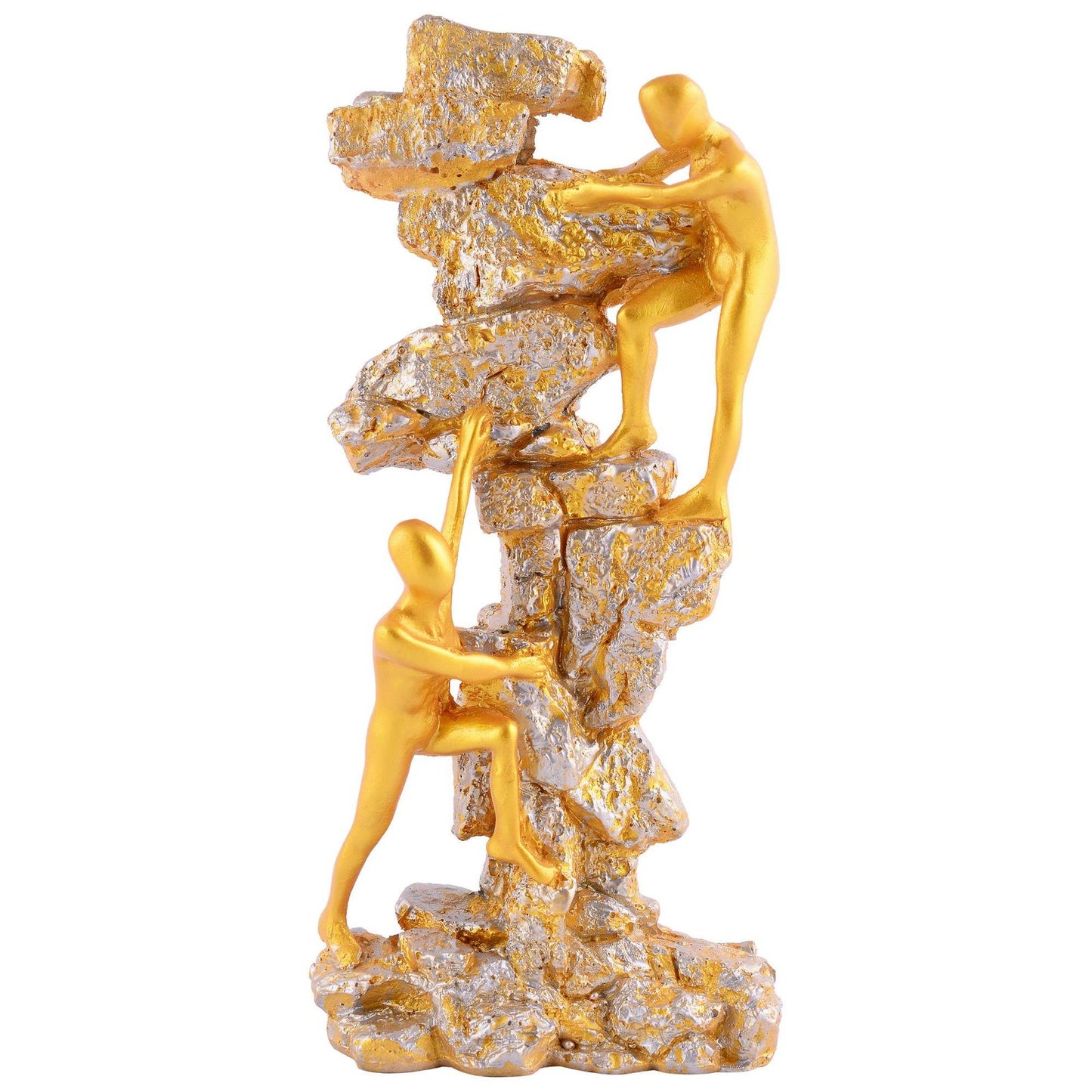 Men Sitting on Ball Showpiece for Home Decor Showpiece, Atlas Sculpture for Office Table Décor multicolour