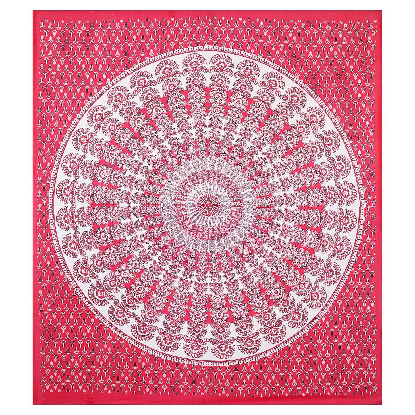 100% Pure Cotton Traditional Printed Bedsheet for Double Bed King Size Bedsheet with 2 Pillow Covers