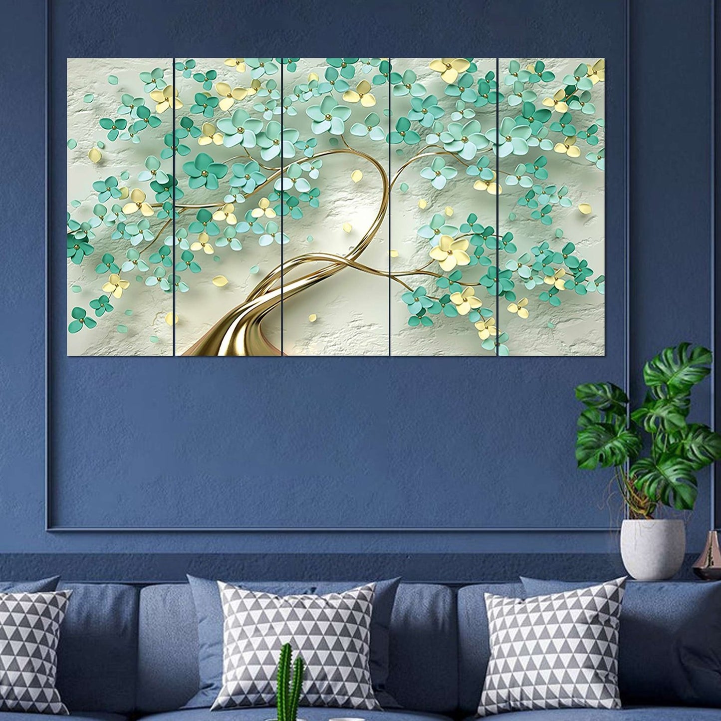 SET OF 5 DIGITAL WALL PAINTING