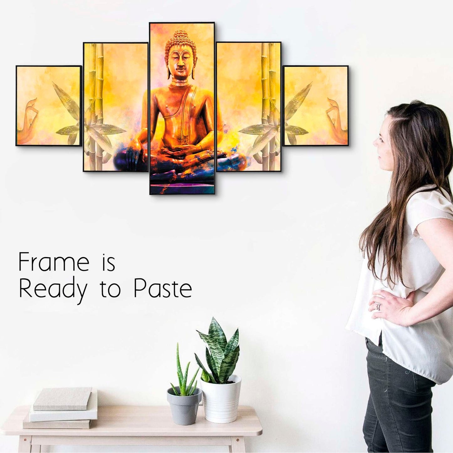 Set Of Five Framed Digital Wall Painting